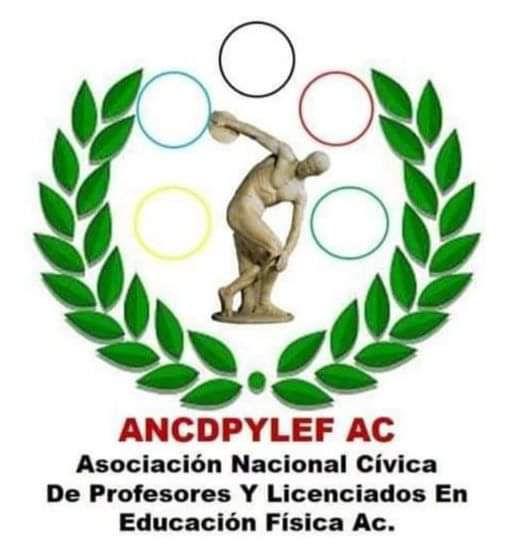 Emblema original y nombre de la Asociación Nacional Cívica de Profesores y Licenciados en Educación Física A.C.